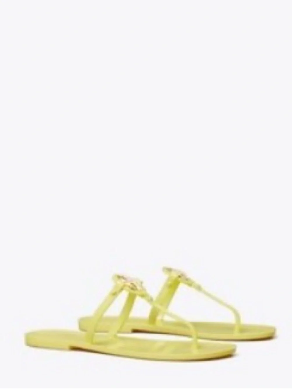 Tory Burch Mini Miller Yellow Logo Thong Sandals
